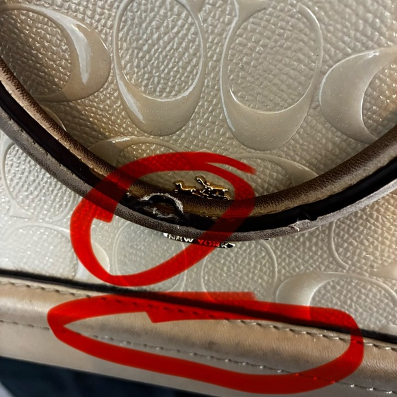 Coach Sierra Satchel F27598 Nude/Tan Patent Leather – Fair Condition - Picture 5 of 13